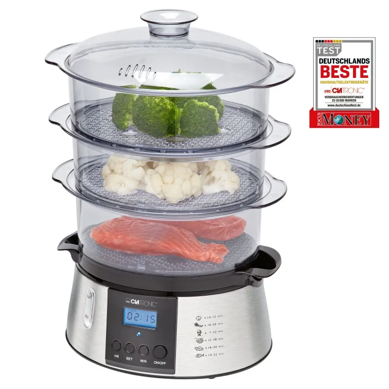 Пароварка Clatronic DG 3547 Inox : легкість у приготуванні здорової їжі